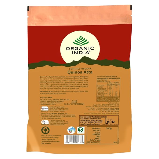 Organic India Quinoa Atta - PUSHMYCART