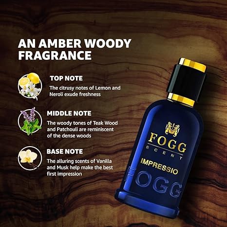 FOGG Men Spray Scent Impressio Perfume , Long-Lasting, Fresh & Powerful Fragrance Spray