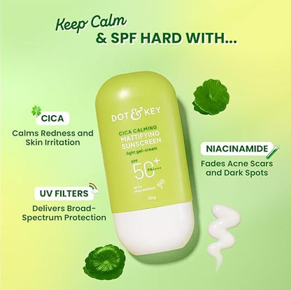 Dot & Key Cica Calming Mattifying Sunscreen Spf 50+ Pa++++