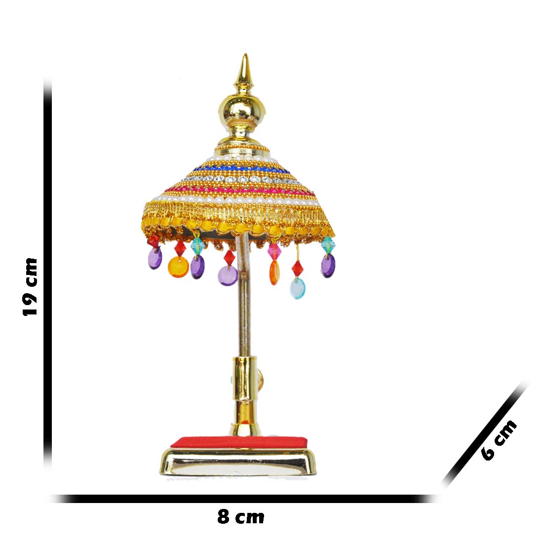 Acrylic with golden color plated Decorative Diamond Studded Umbrella