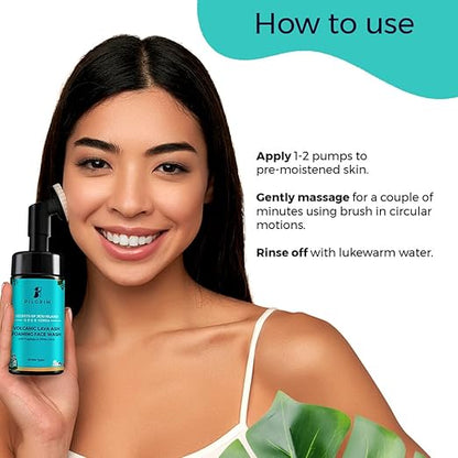 Pilgrim Korean Volcanic Lava Ash Foaming Face Wash with Yugdugu & White Lotus