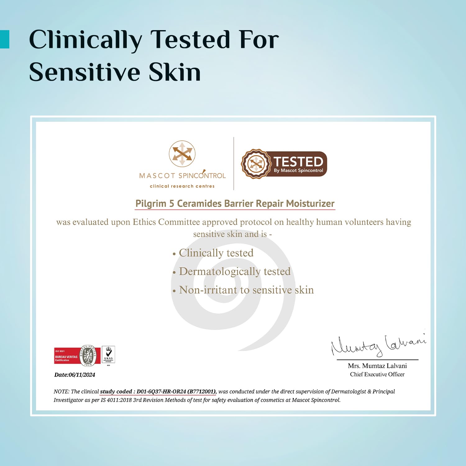 Pilgrim 5 Ceramides Barrier Repair Moisturizer With Korean Cica
