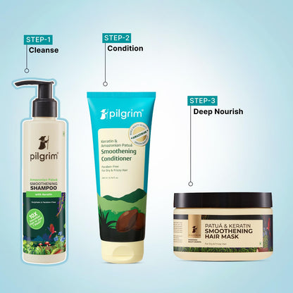 Pilgrim Patua & Keratin Hair SMOOTHENING SHAMPOO for Dry & Frizzy hair