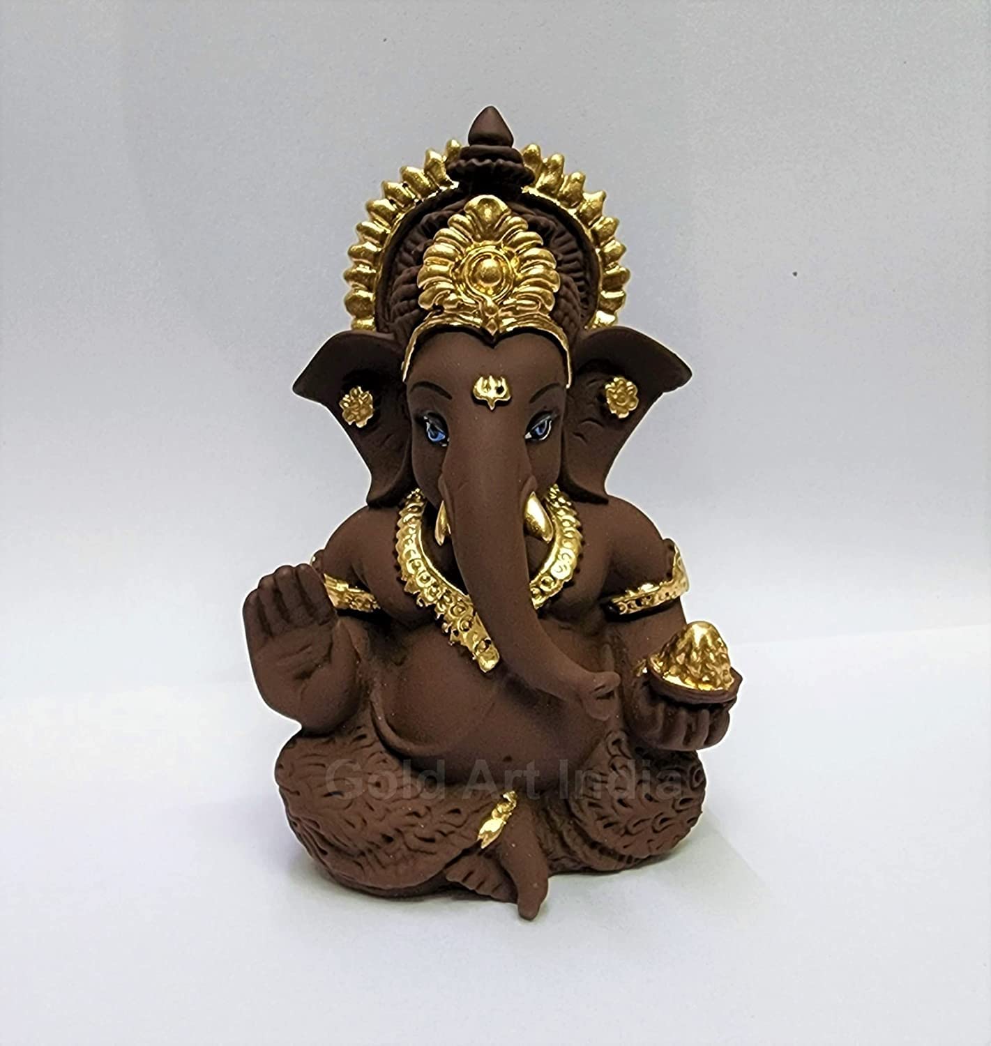 Gold Art India Brown Terracotta Idol for Ganesh Idol