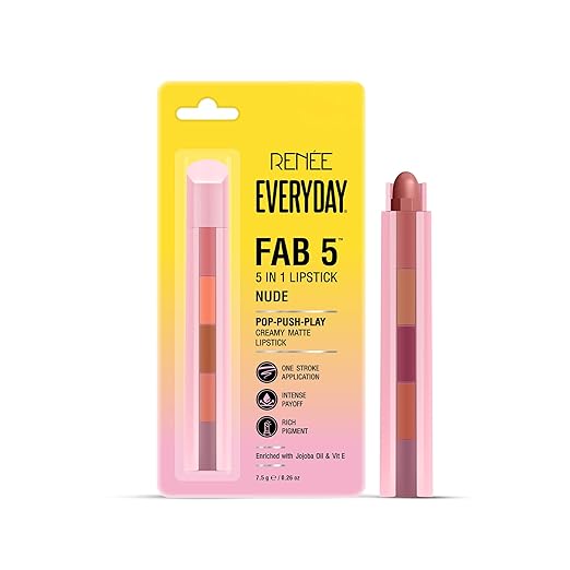 RENEE Everyday Fab 5 5-in-1 Nude Matte Lipstick
