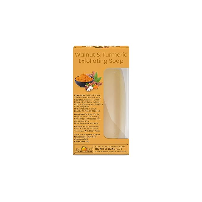 Sri Sri Tattva Walnut & Turmeric Exfoliating Soap - PUSHMYCART