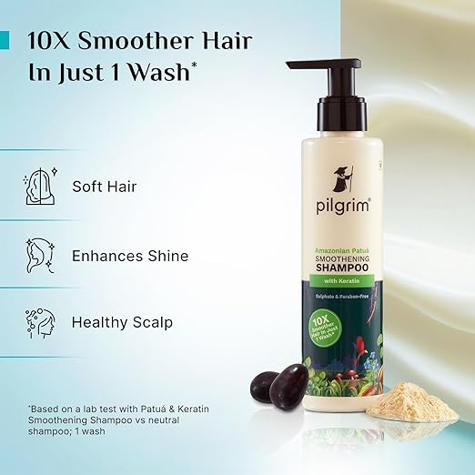 Pilgrim Patua & Keratin Hair SMOOTHENING SHAMPOO for Dry & Frizzy hair