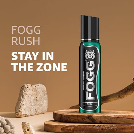 Fogg Rush No Gas Deodorant for Men, Long-Lasting Perfume Body Spray