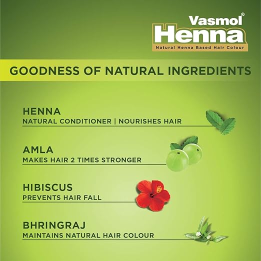 Vasmol Natural Henna Based Hair Colour