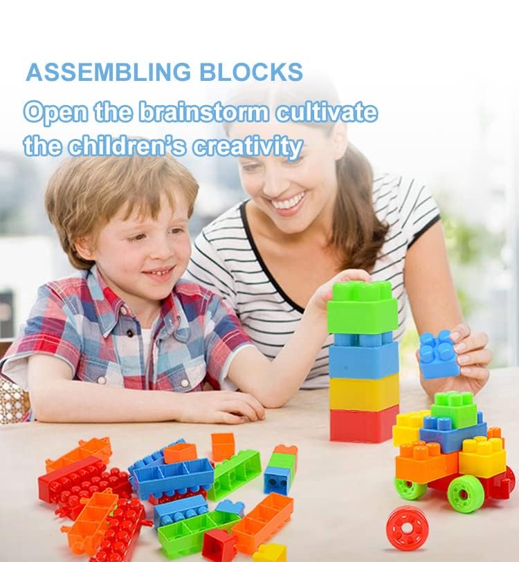 Toyshine Building Blocks with Wheels for Kids