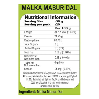 Patanjali Unpolished Malka Masur Dal