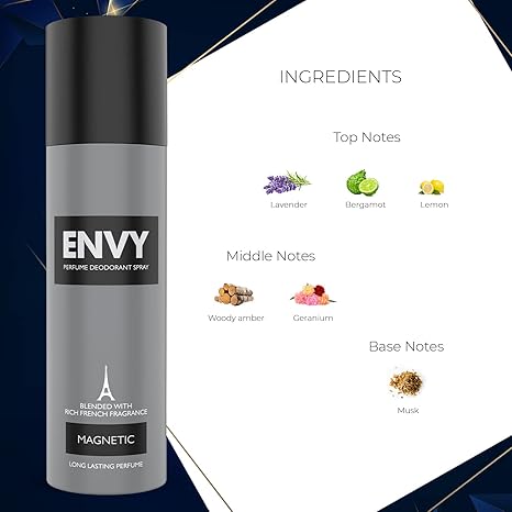 ENVY Magnetic Deodorant| Long Lasting Deo Perfume Spray