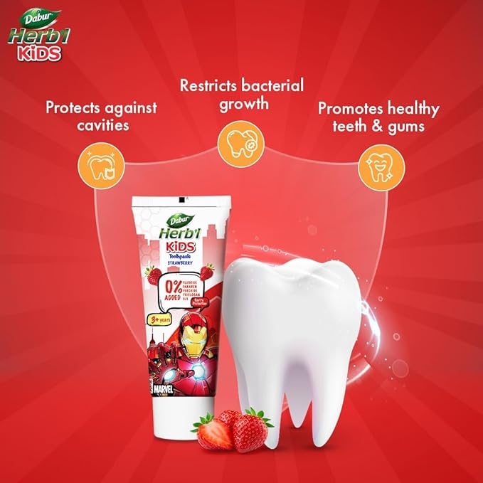 Dabur Herb'l Kids Iron Man Toothpaste - PUSHMYCART