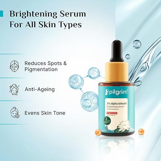 Pilgrim Korean 2% Alpha Arbutin & 3% Vitamin C Brightening Face Serum