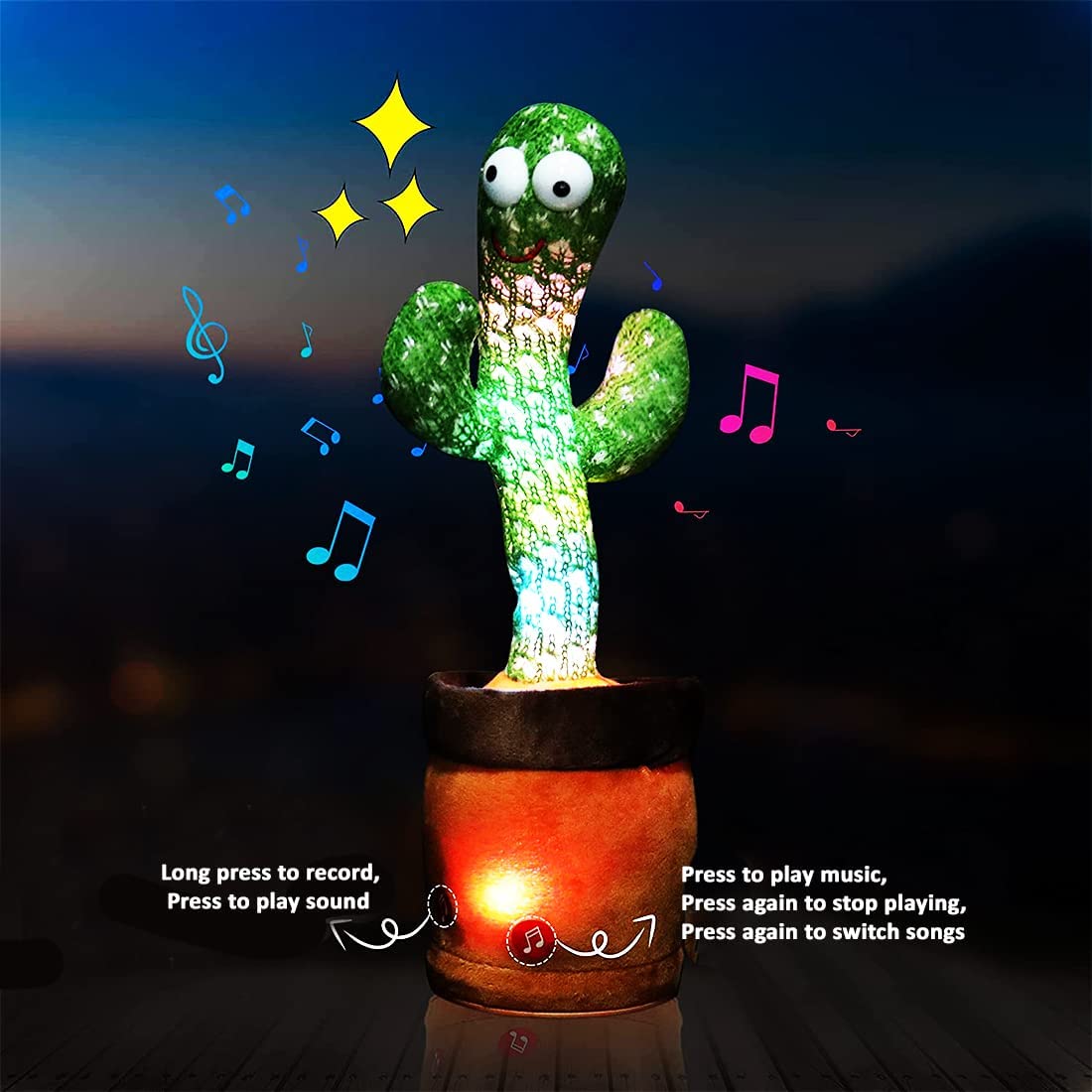Wembley Dancing and Talking Cactus Musical Toy