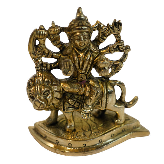Brass Durga Idol for Home Temple DÃ©cor 408g