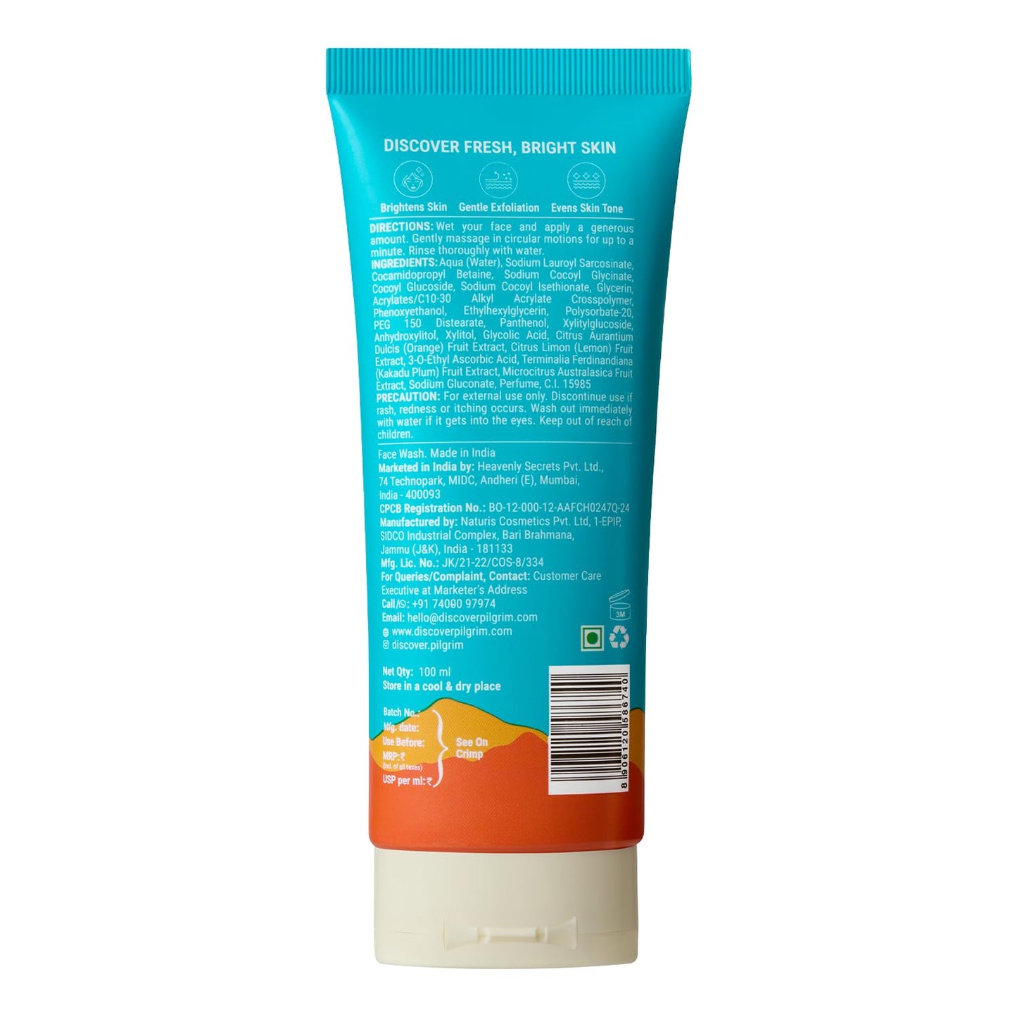 Pilgrim Australian Vitamin C Brightening Gel Face Wash