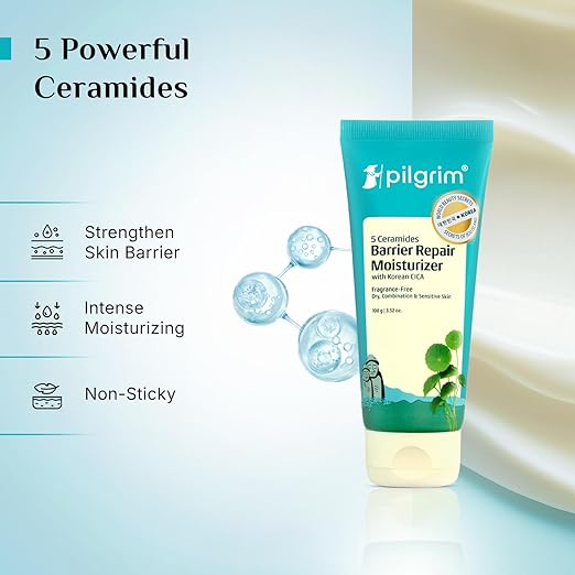 Pilgrim 5 Ceramides Barrier Repair Moisturizer With Korean Cica
