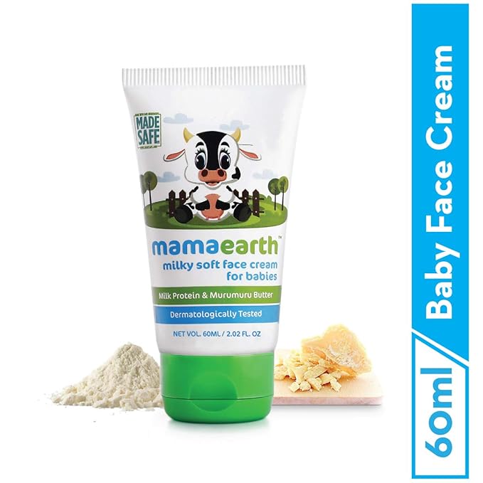 Mamaearth Milky Soft Natural Baby Face Cream & dusting Powder - PUSHMYCART