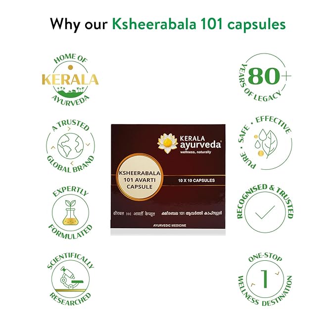 Kerala Ayurveda Ksheerabala 101 Avarti Capsule