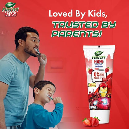 Dabur Herb'l Kids Iron Man Toothpaste - PUSHMYCART