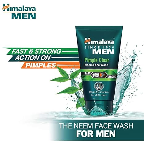 Himalaya Men Pimple Clear Neem Face Wash - PUSHMYCART