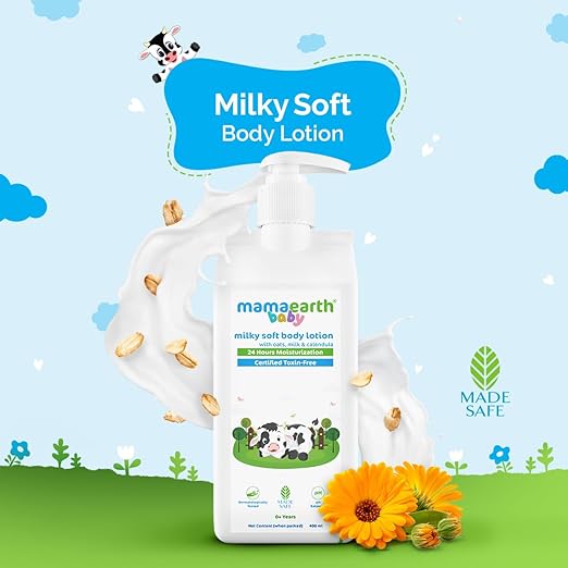 Mamaearth Milky Soft Body Lotion with Oats, Milk & Calendula - PUSHMYCART
