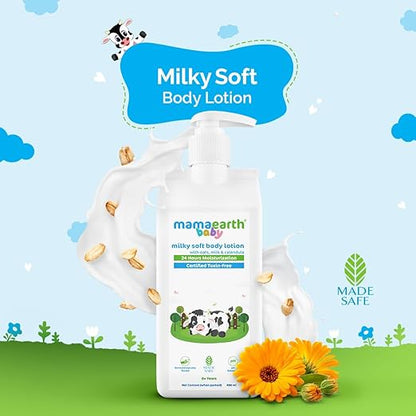 Mamaearth Milky Soft Body Lotion with Oats, Milk & Calendula - PUSHMYCART