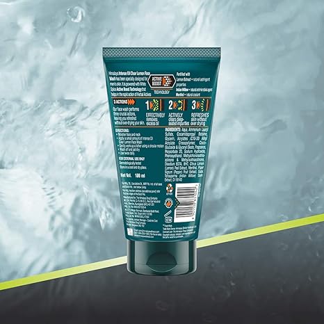 Himalaya Men Intense Oil Clear Lemon Face Wash - PUSHMYCART
