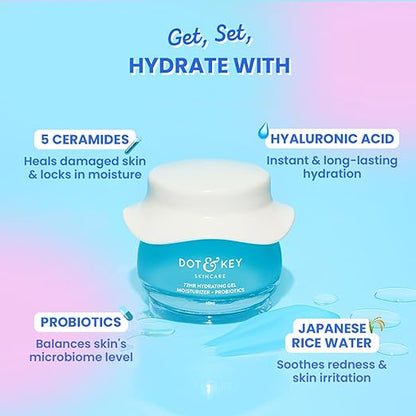 Dot & Key 72Hr Hydrating Gel Moisturizer + Probiotics