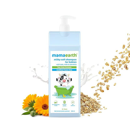 Mamaearth Milky Soft Shampoo with Oats, Milk and Calendula for Babies - PUSHMYCART