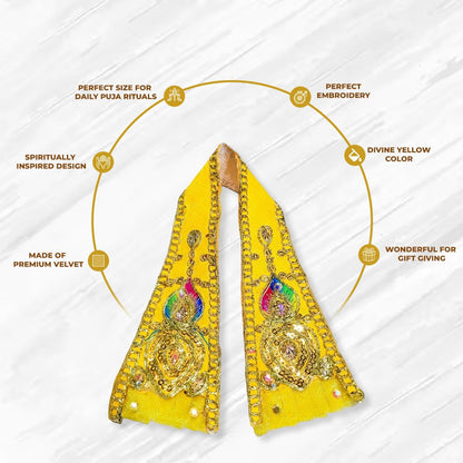 Ganpati Shela with Moti Work Handcrafted Dupatta Yellow Moti
