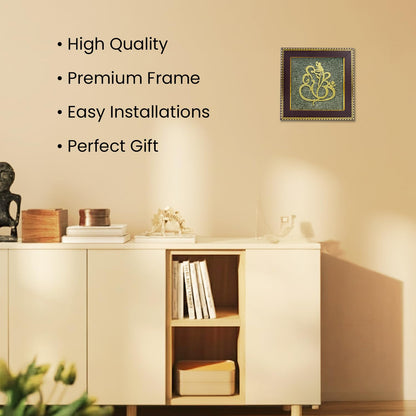 Astrotalk Ganesh Ji on Raw Pyrite Frame
