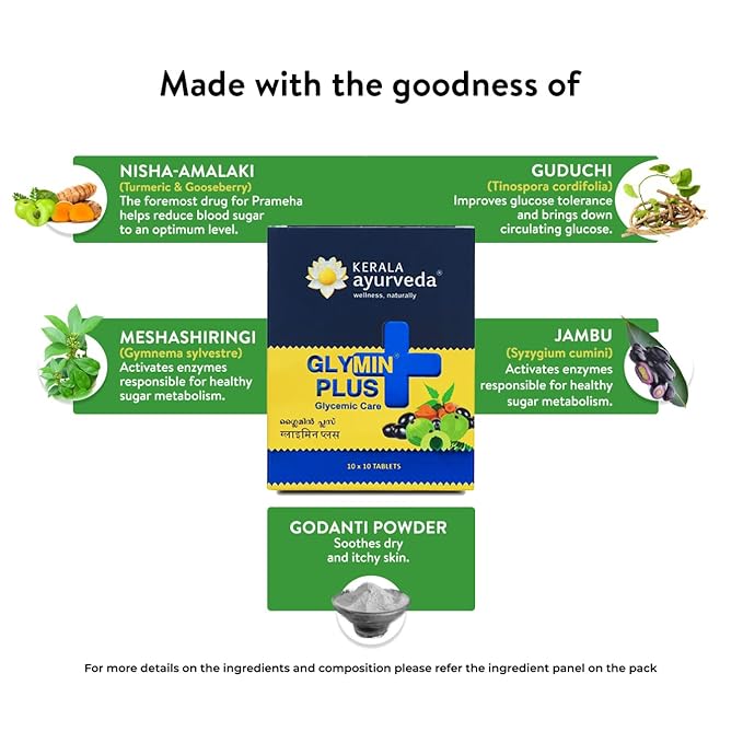 Kerala Ayurveda Glymin Plus Tablets