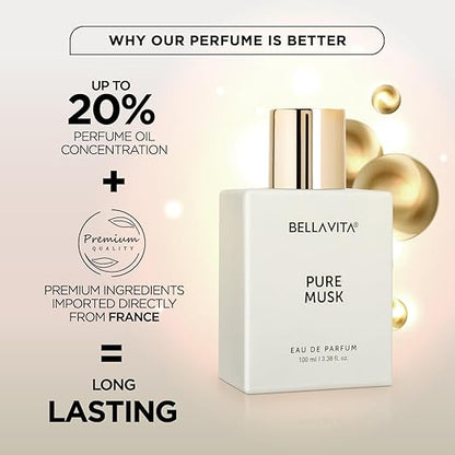 Bellavita Pure Musk Eau De Parfum Perfume With Lily Of The Valley