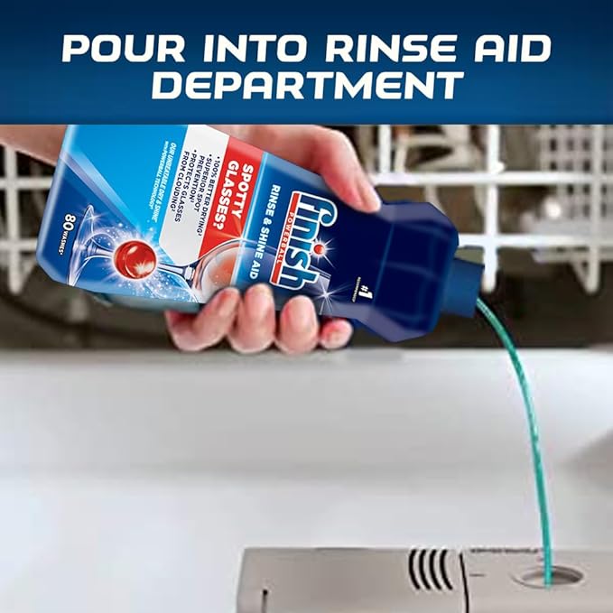 Finish Dishwasher Rinse Aid Liquid, Shine & Dry