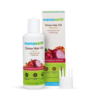Mamaearth Onion Hair Oil for Hair Regrowth and Hair Fall Control