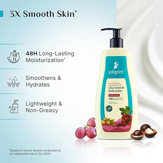 Pilgrim French Red Vine & Hyaluronic Acid Ultra Smooth Body Lotion