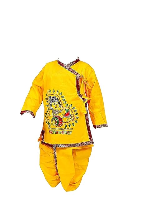 Pk Hub Janmashtmi Krishna Dress Costume Comfortable Set Of 8 Items