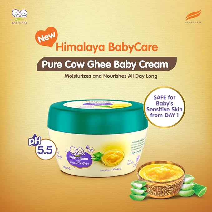 Himalaya Baby Cream with Pure Cow Ghee & pH5.5 - PUSHMYCART
