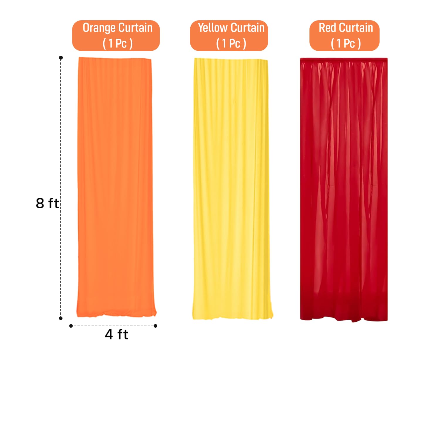 Party Propz Yellow Orange Red Ganpati Backdrop Decoration