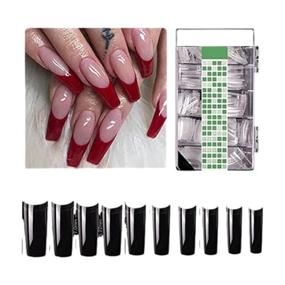 Colors-Queen-SHILLS-PROFESSIONAL-500-Pcs-Artificial-French-Cut-Nail-Tips-Box-Clear