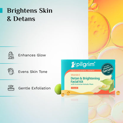 Pilgrim Vitamin C Detan & Brightening Facial Kit