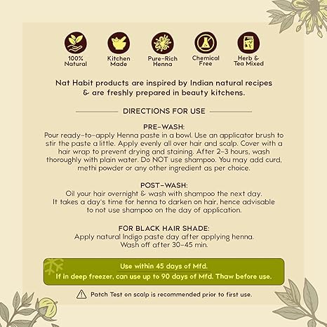 Nat Habit - Fresh Ready To Apply Henna Paste