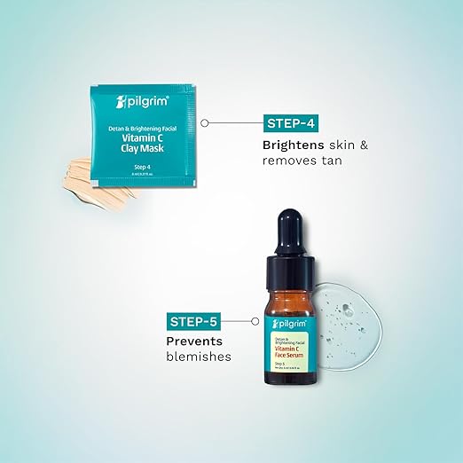 Pilgrim Vitamin C Detan & Brightening Facial Kit