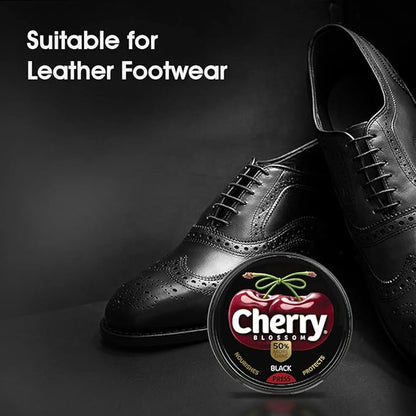 Cherry Blossom Wax Shoe Polish Black