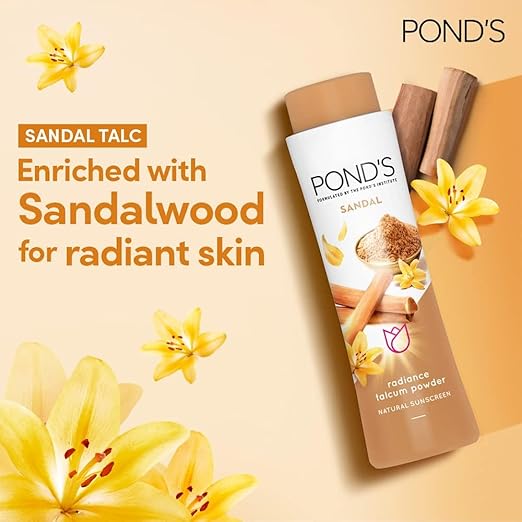 Ponds Sandal Radiance Talcum Powder