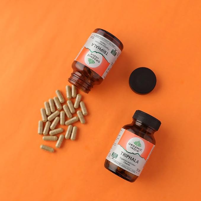 Organic India Triphala Capsule bottle - PUSHMYCART