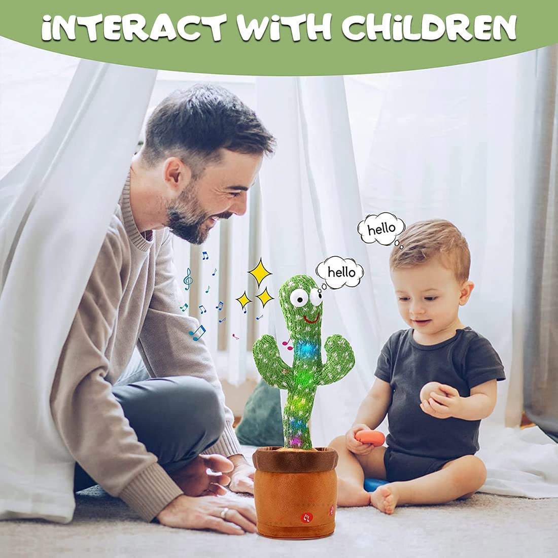Wembley Dancing and Talking Cactus Musical Toy