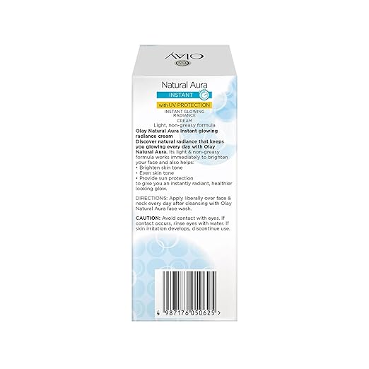 Olay Cream Natural Aura Vitamin B3, Pro B5, E With Uv Protection,40 Gm